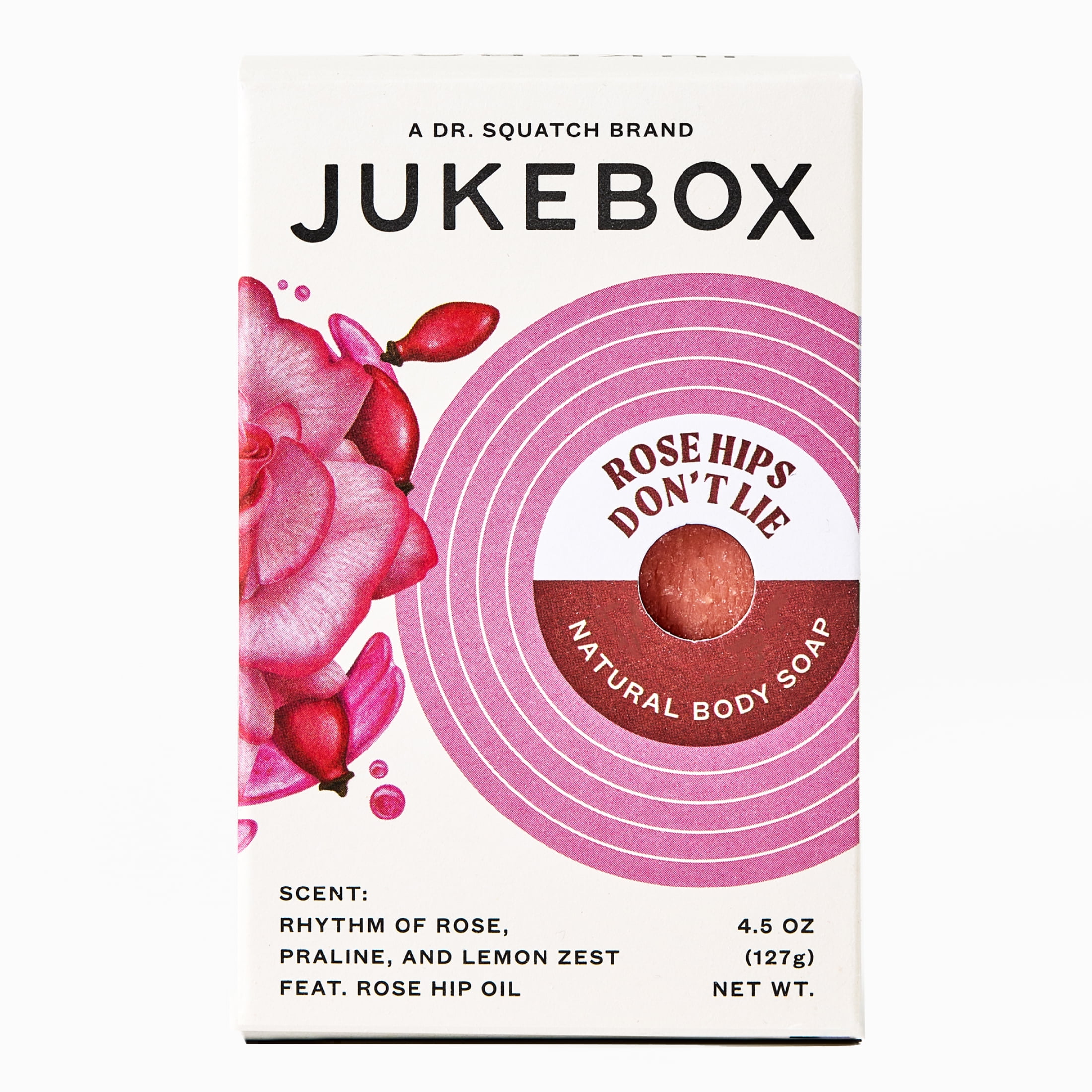 Walmart exclusive discounts  Jukebox Rose Hips Don't Lie Natural Bar Soap for Women Bathroom and Bath Soap, 4.5 oz