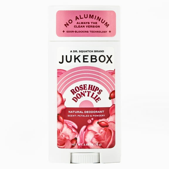 Jukebox Rose Hips Don't Lie Natural Deodorant Aluminum Free Deodorant for Women, 2.65 oz