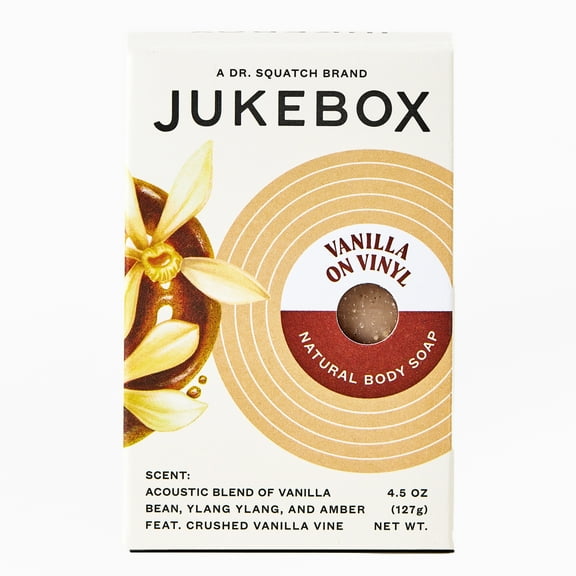 Jukebox Vanilla on Vinyl Natural Bar Soap for Women Bathroom and Bath Soap, 4.5 oz