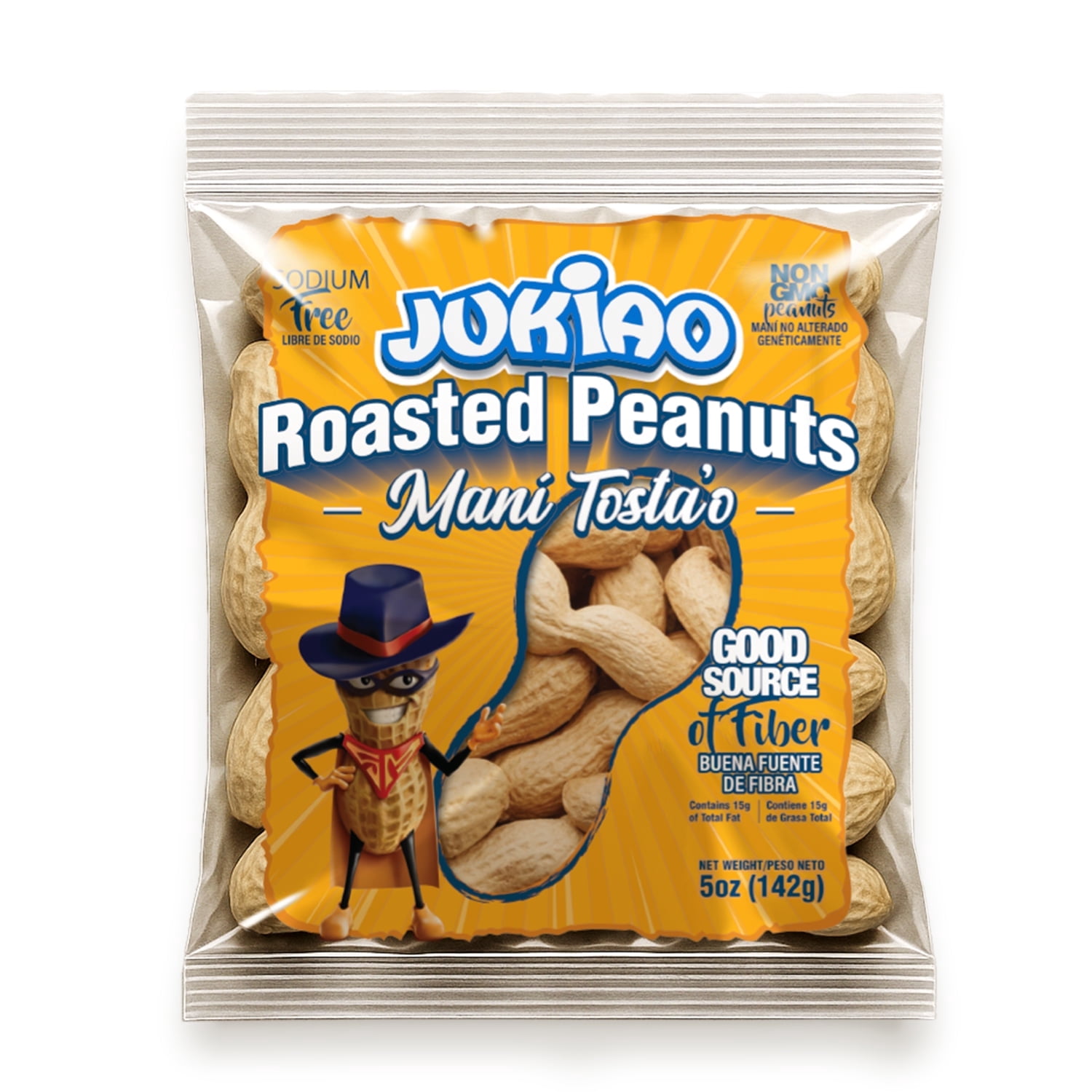 Jukiao Roasted Peanuts In Shell Gluten-Free Vegan Non-GMO 5 oz