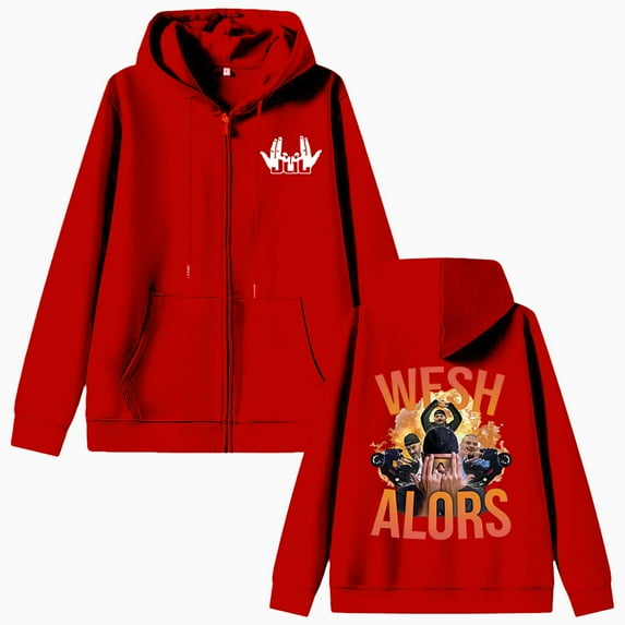 Jul Graphic Print Merch Unisex Oversized Zip Up Hoodie - Warm Hip Hop Casual Sweatshirt