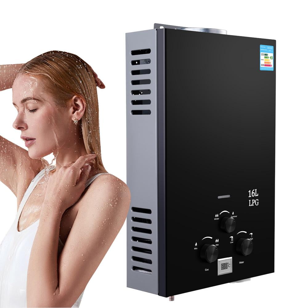 Julam Portable Water Heater Tankless 16L Camping Water Heater Hot Water