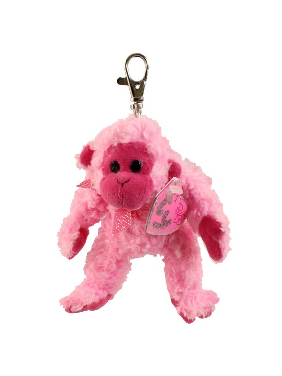 Pinkys (Key Clip) - Julep the Pink Monkey - Stuffed Animal