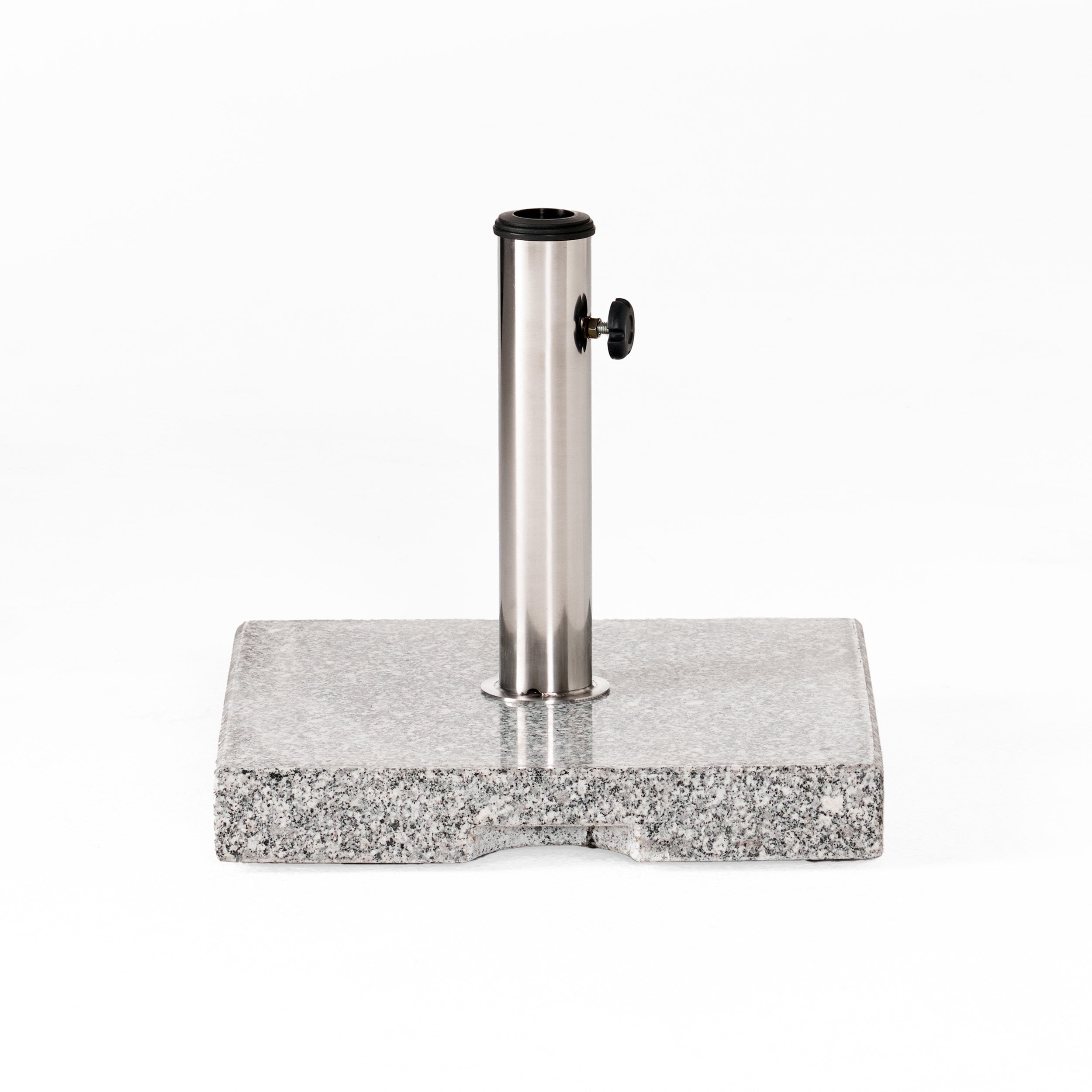 Jules 55lb Outdoor Granite Square Umbrella Holder Base, Grey