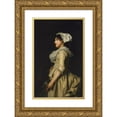 thumbnail image 1 of Jules-Adolphe Goupil 11x14 Gold Ornate Wood Frame and Double Matted Museum Art Print Titled - The Village Girl (Between 1838 and 1883), 1 of 4