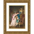 thumbnail image 1 of Jules-Alexandre Patrouillard 18x24 Gold Ornate Framed and Double Matted Museum Art Print Titled - To Vessels (1869), 1 of 4