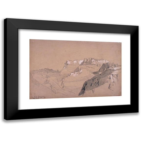 Jules Beldame 14x11 Black Modern Framed Museum Art Print Titled - The Buttes Chaumont. (1861)