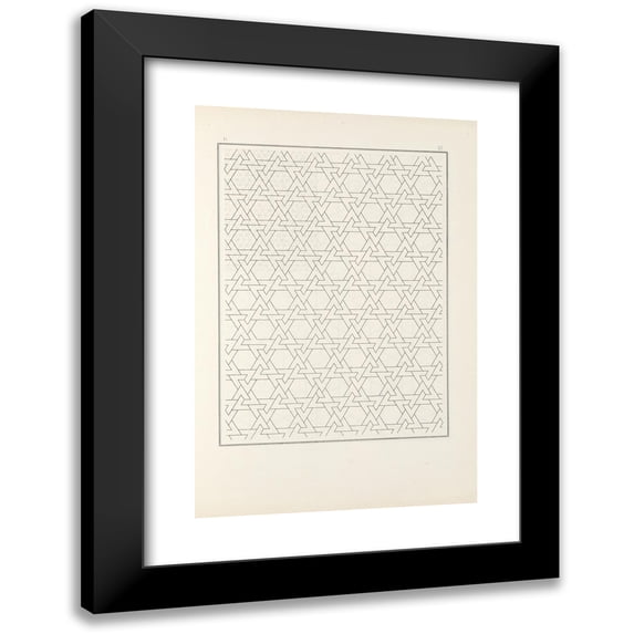 Jules Bourgoin 13x18 Black Modern Framed Museum Art Print Titled - The Elements of Arabic Art Pl 010 (1879)