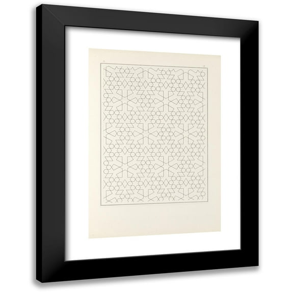 Jules Bourgoin 13x18 Black Modern Framed Museum Art Print Titled - The Elements of Arabic Art Pl 019 (1879)