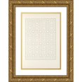 thumbnail image 1 of Jules Bourgoin 13x18 Gold Ornate Wood Frame and Double Matted Museum Art Print Titled - The Elements of Arabic Art Pl 063 (1879), 1 of 4