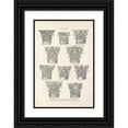thumbnail image 1 of Jules Bourgoin 14x18 Black Ornate Wood Framed Double Matted Museum Art Print Titled - The Elements of Arabic Art Pl 004 (1879), 1 of 5