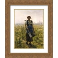 thumbnail image 1 of Jules Breton 2x Matted 20x24 Gold Ornate Framed Art Print 'Le Matin ', 1 of 2