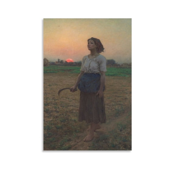 Jules Breton Prints 《The Song of The Lark》 Wall Art Poster Wall Art Picture Painting Poster Canvas Print Posters Artworks Bedroom Living Room Decor 20x30inch(50x75cm)