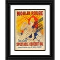 thumbnail image 1 of Jules Chéret 11x14 Black Ornate Wood Framed Double Matted Museum Art Print Titled: Moulin Rouge, Paris-Cancan (1890), 1 of 5