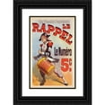 thumbnail image 1 of Jules Chéret 16x24 Black Ornate Framed Double Matted Museum Art Print Titled: The Recall (1900), 1 of 5