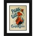 thumbnail image 1 of Jules Chéret 18x24 Black Ornate Framed Double Matted Museum Art Print Titled: Ice Palace Champs Elysees (1893), 1 of 5