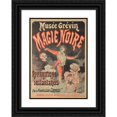 thumbnail image 1 of Jules Chéret 18x24 Black Ornate Framed Double Matted Museum Art Print Titled: Musee Grevin, Black Magic (1887), 1 of 5