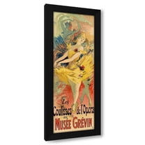Jules Cheret 7x14 Black Modern Wood Framed Wall Art Titled - Les Coulisses de LOpera