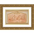 thumbnail image 1 of Jules-Edmond-Charles Lachaise 14x10 Gold Ornate Wood Frame and Double Matted Museum Art Print Titled - Design with Putti (19th Century), 1 of 4