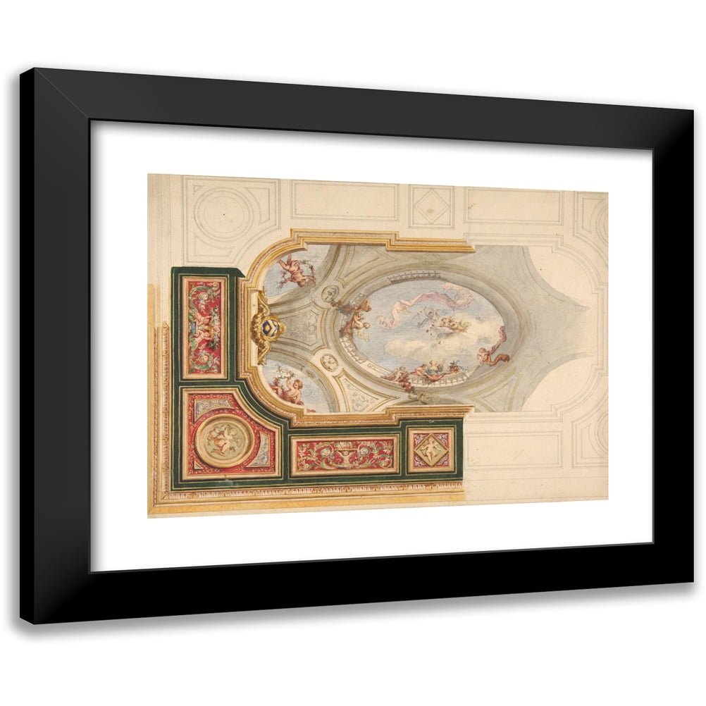 Tableau Décoratif Prêt à Accrocher - Design Plafond Peint Lachaise - Multi-couleurs - Bois Et Lin