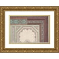 thumbnail image 1 of Jules-Edmond-Charles Lachaise 14x11 Gold Ornate Wood Frame and Double Matted Museum Art Print Titled - Ceiling Design, Castle Blayney (19th Century), 1 of 4