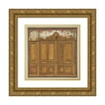 thumbnail image 1 of Jules-Edmond-Charles Lachaise 15x15 Gold Ornate Wood Frame and Double Matted Museum Art Print Titled - Design for the Decoration of a Room with a Large Wood-Paneled Cupboard Surmounted by th, 1 of 4