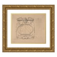 thumbnail image 1 of Jules-Edmond-Charles Lachaise 17x15 Gold Ornate Wood Frame and Double Matted Museum Art Print Titled - Design for an Ornamental Plaque for a Bath House (1830-97), 1 of 4