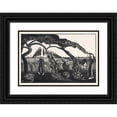 thumbnail image 1 of Jules-Edmond-Charles Lachaise 18x13 Black Ornate Wood Framed Double Matted Museum Art Print Titled - Partial Design for Painted Ceiling (19th Century), 1 of 5