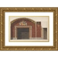 thumbnail image 1 of Jules-Edmond-Charles Lachaise 18x13 Gold Ornate Wood Frame and Double Matted Museum Art Print Titled - Design for the Decoration of the Fireplace in the Library of the Chateau De Mouchy (19t, 1 of 4