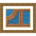 thumbnail image 1 of Jules-Edmond-Charles Lachaise 18x15 Gold Ornate Wood Frame and Double Matted Museum Art Print Titled - Partial Design for Wood Panneling Inlaid with Painted Panels (1871), 1 of 4
