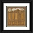 thumbnail image 1 of Jules-Edmond-Charles Lachaise 20x20 Black Ornate Framed Double Matted Museum Art Print Titled: Design for the Decoration of a Room with a Large Wood-Paneled Cupboard Surmounted by, 1 of 5
