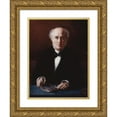 thumbnail image 1 of Jules Emmanuel Valadon 19x24 Gold Ornate Framed and Double Matted Museum Art Print Titled - Portrait of Etienne Arago (1802-1892), Writer and Politician (1880), 1 of 4