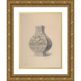 thumbnail image 1 of Jules-Ferdinand Jacquemart 19x24 Gold Ornate Framed and Double Matted Museum Art Print Titled - A Chinese Vase (Mid-19th Century), 1 of 4