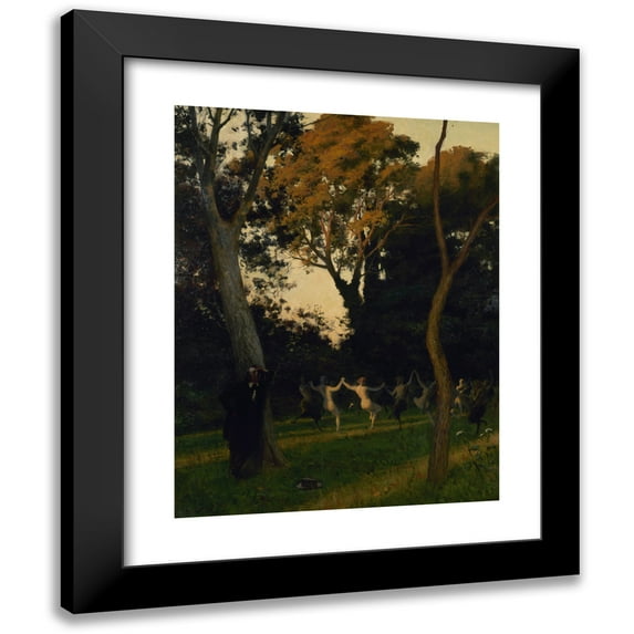 Jules- Georges Bondoux 12x14 Black Modern Framed Museum Art Print Titled - Victor Hugo Designing the Rays and Shadows (1912)