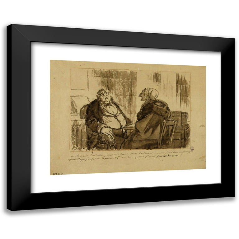 Jules-Jean-Antoine Baric 24x19 Black Modern Framed Museum Art 