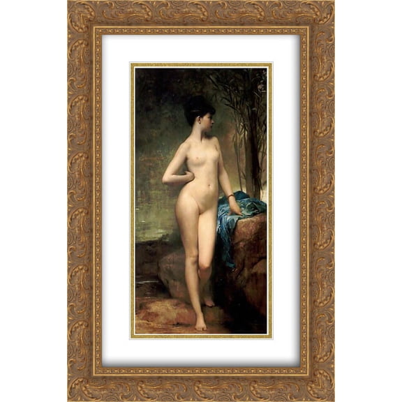 Jules Joseph Lefebvre 2x Matted 16x24 Gold Ornate Framed Art Print 'Chloe'