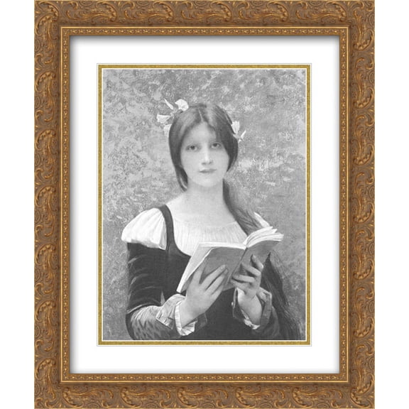 Jules Joseph Lefebvre 2x Matted 20x24 Gold Ornate Framed Art Print 'Liseuse'