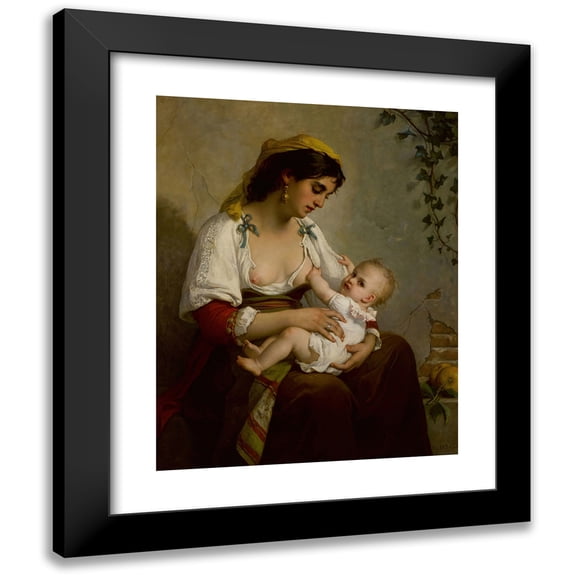 Jules Salles-Wagner 12x14 Black Modern Framed Museum Art Print Titled - Nurse