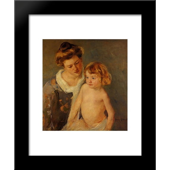 Jules Standing by His Mother 20x24 Framed Art Print by Mary Cassatt