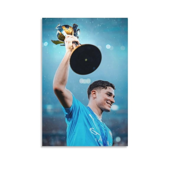 Julián Álvarez Champion Room Aesthetic Poster Print Art Wall Painting Canvas Posters Gifts Modern Bedroom Decor 08x12inch(20x30cm)
