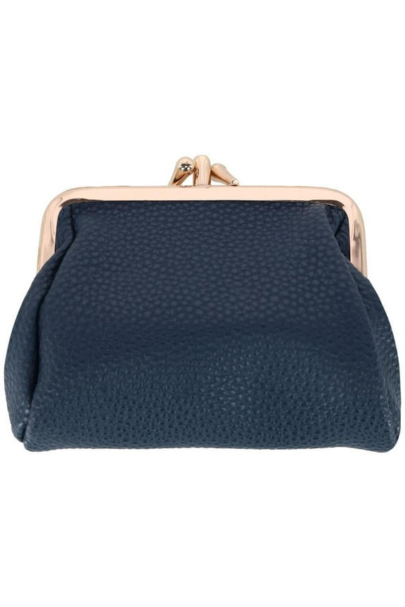 Vegan Leather Triple Frame Coin Purse Wallet (Women)