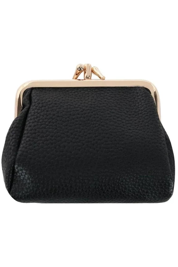 Premium Faux Leather Triple Frame Coin Purse Wallet (Women)