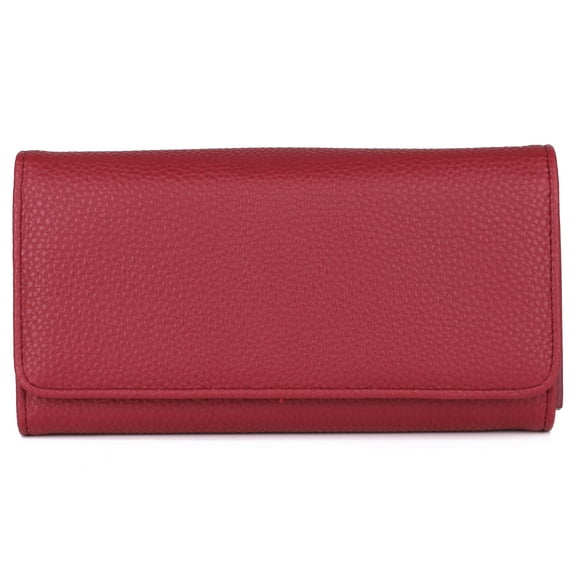 Julia Buxton Women's Bianca Wallet Vegan Leather, Red