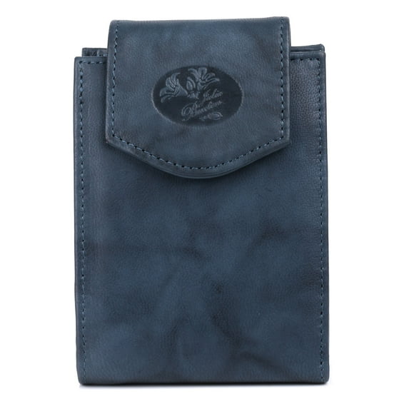 Julia Buxton Women's Heiress Convertible Billfold Leather, Navy