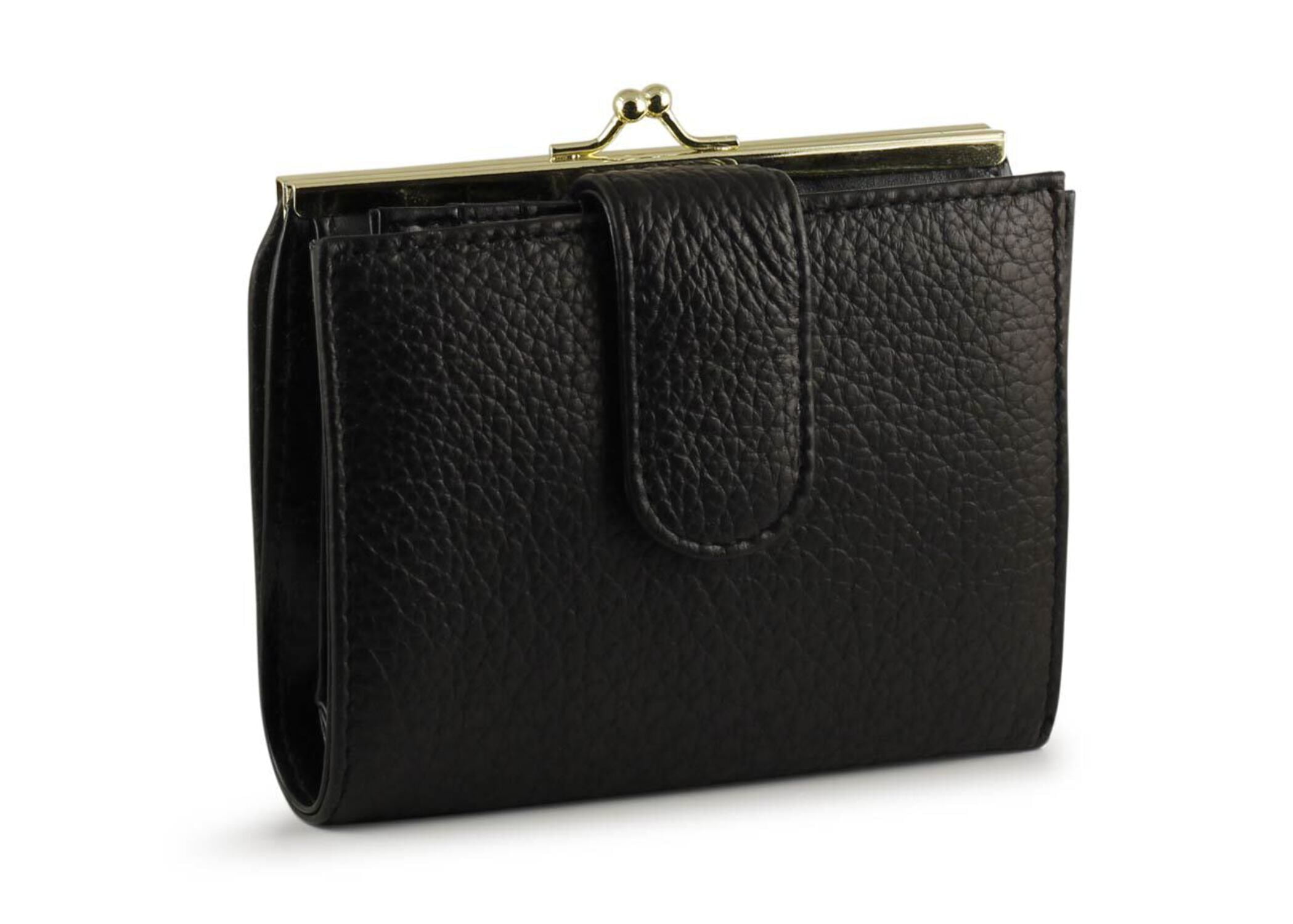 Julia Buxton Women's Heiress Double Cardex Leather, Black