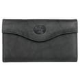 thumbnail image 1 of Julia Buxton Women's Heiress Organizer Clutch Leather, Black, 1 of 13