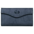 thumbnail interactive-video image 1 of Julia Buxton Women's Heiress Organizer Clutch Leather, Navy, 1 of 8
