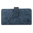 thumbnail image 1 of Julia Buxton Women's Heiress Pik-Me-Up Checkbook Keeper Leather, Navy, 1 of 4
