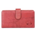 thumbnail image 1 of Julia Buxton Women's Heiress Pik-Me-Up Checkbook Keeper Leather, Red, 1 of 4