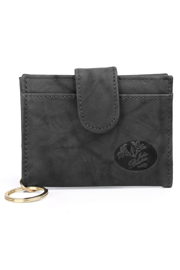 Women's Heiress Pik-Me-Up Tab Card Case Leather, Black